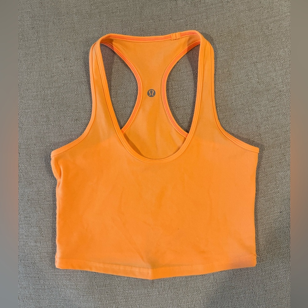 Lululemon crop orange tank